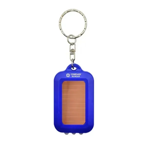 Mini Solar Powered LED Flashlight Keychain - Mini Solar Powered LED Flashlight Keychain - Image 0 of 3