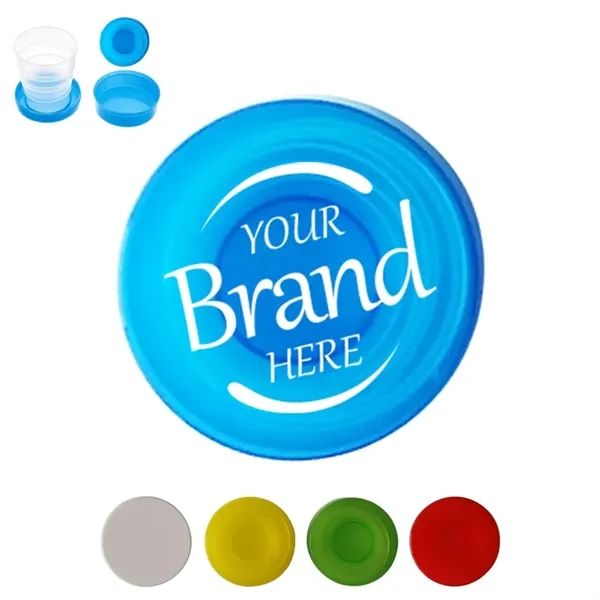 Collapsible Telescopic Plastic Water Cup With Pill Case - Collapsible Telescopic Plastic Water Cup With Pill Case - Image 0 of 5