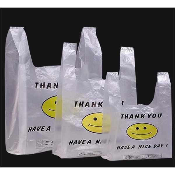 White Plastic Shopping T-shirt Bag (22.8 " x 15 " x 6.3 ") - White Plastic Shopping T-shirt Bag (22.8 " x 15 " x 6.3 ") - Image 3 of 6