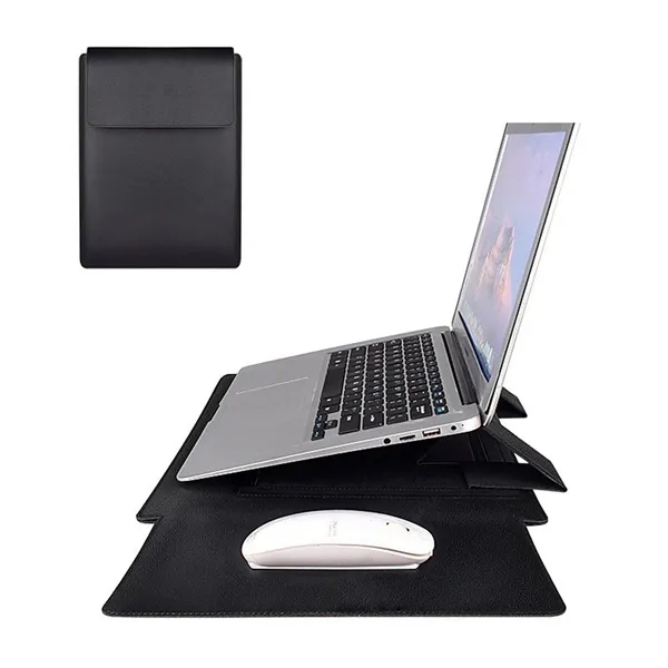 Protective Leather Laptop Sleeve - Protective Leather Laptop Sleeve - Image 3 of 4