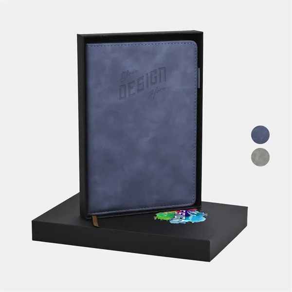 TiTUS® PU Leather A5 Notebook with Bookmark & Gift Box - TiTUS® PU Leather A5 Notebook with Bookmark & Gift Box - Image 0 of 3