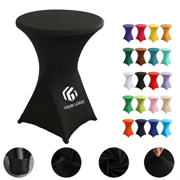 Wedding hotel elastic round cocktail table cover tablecloth - Wedding hotel elastic round cocktail table cover tablecloth - Image 0 of 4