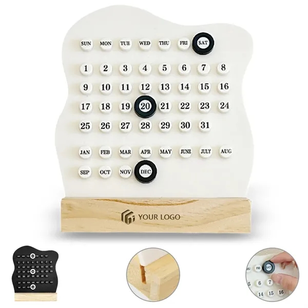 Retro home office decor gift wooden desk perpetual calendar - Retro home office decor gift wooden desk perpetual calendar - Image 0 of 4
