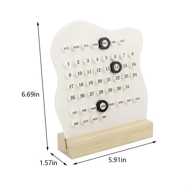 Retro home office decor gift wooden desk perpetual calendar - Retro home office decor gift wooden desk perpetual calendar - Image 1 of 4