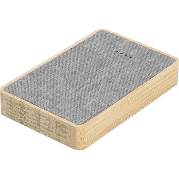 Dual Port Bamboo/rPET Powerbank 5,000mAh - Dual Port Bamboo/rPET Powerbank 5,000mAh - Image 5 of 22