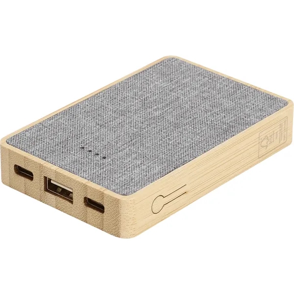 Dual Port Bamboo/rPET Powerbank 5,000mAh - Dual Port Bamboo/rPET Powerbank 5,000mAh - Image 2 of 22