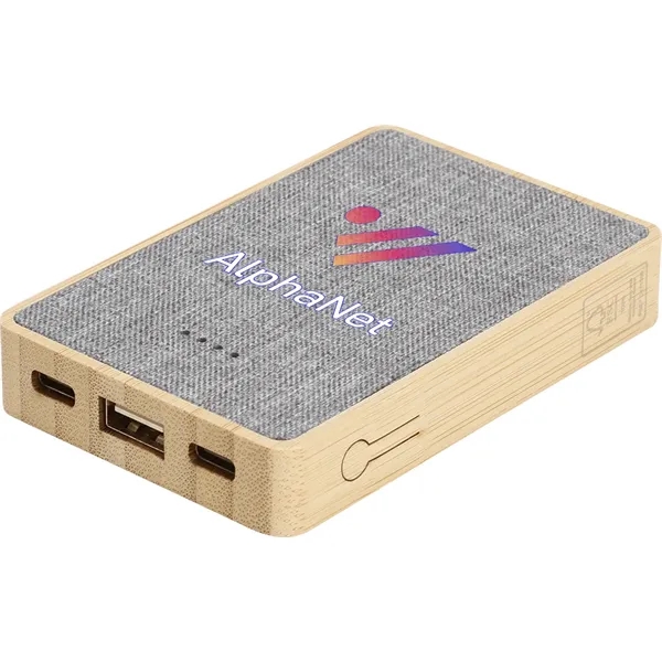 Dual Port Bamboo/rPET Powerbank 5,000mAh - Dual Port Bamboo/rPET Powerbank 5,000mAh - Image 8 of 22