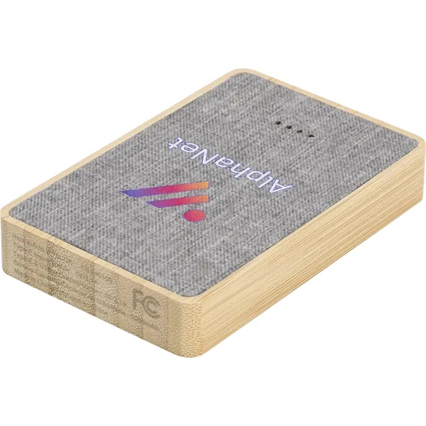 Dual Port Bamboo/rPET Powerbank 5,000mAh - Dual Port Bamboo/rPET Powerbank 5,000mAh - Image 13 of 22