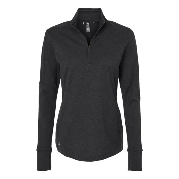 Adidas Women's 3-Stripes Quarter-Zip Sweater Pullover - Adidas Women's 3-Stripes Quarter-Zip Sweater Pullover - Image 3 of 12