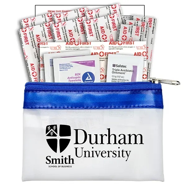 14 Piece First Aid Kit in Colorful Zipper Vinyl Pouch