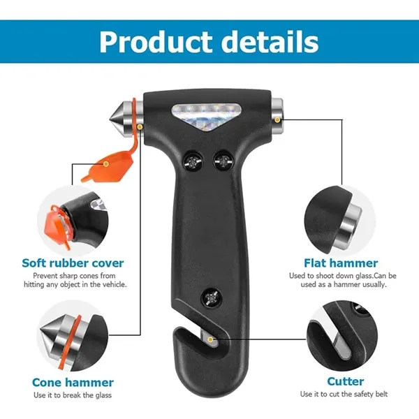 Emergency Escape Hammer With Seatbelt Cutter - Emergency Escape Hammer With Seatbelt Cutter - Image 2 of 3