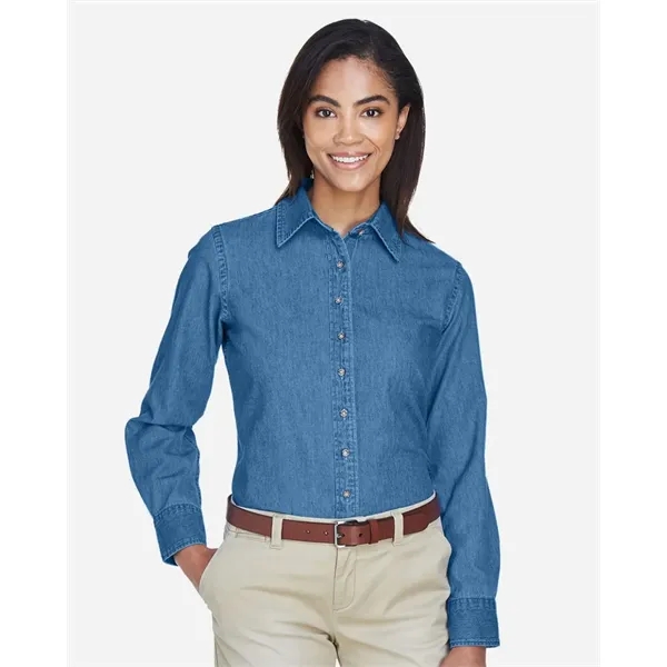 Harriton Women's Denim Shirt - Harriton Women's Denim Shirt - Image 0 of 6