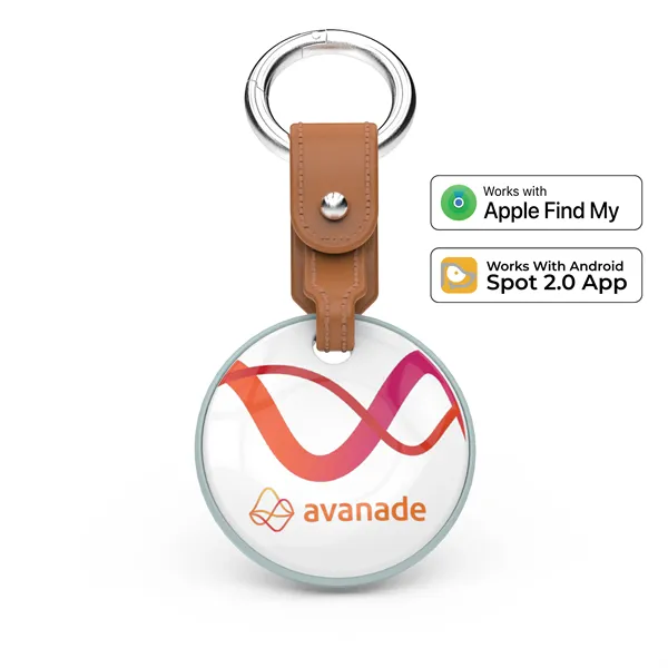 PowerTag Pro: Bluetooth Tracker with Brown Keychain - PowerTag Pro: Bluetooth Tracker with Brown Keychain - Image 0 of 3