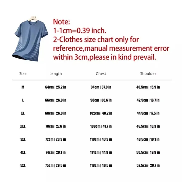 Men Casual O Neck Quick Dry Short Sleeve - Men Casual O Neck Quick Dry Short Sleeve - Image 3 of 3