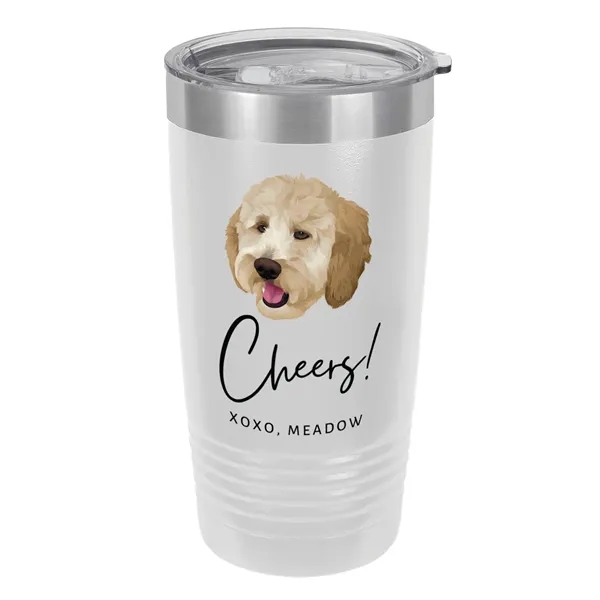 White 20oz Metal Travel Mug Tumbler - Custom Print - White 20oz Metal Travel Mug Tumbler - Custom Print - Image 0 of 3