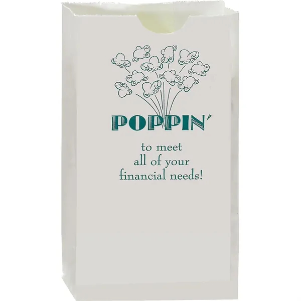 Popcorn Bags - White 4-1/4" x 2-3/8" x 7-3/4" - Popcorn Bags - White 4-1/4" x 2-3/8" x 7-3/4" - Image 0 of 0