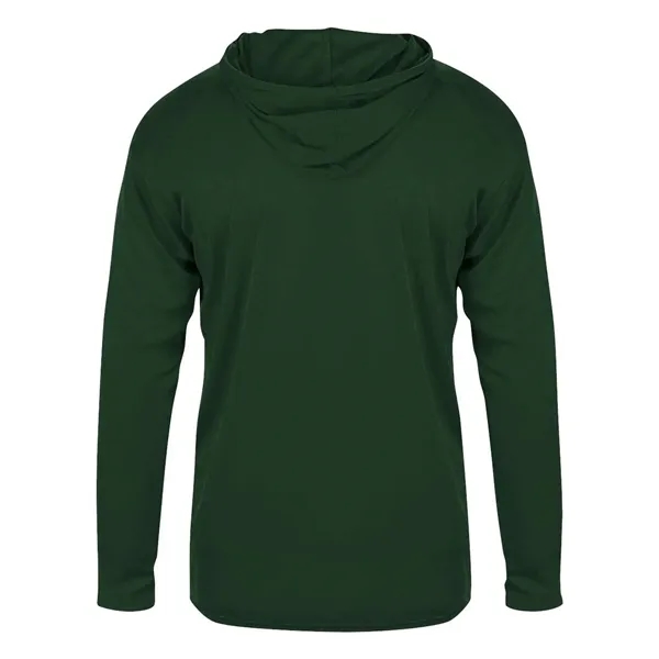 Badger Youth B-Core Long Sleeve Hooded T-Shirt - Badger Youth B-Core Long Sleeve Hooded T-Shirt - Image 9 of 34