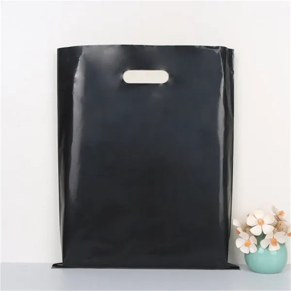 Colored Plastic Shopping Bag with Die Cut Handle - Colored Plastic Shopping Bag with Die Cut Handle - Image 2 of 16