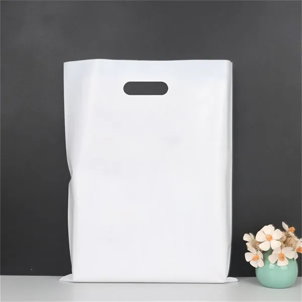 Colored Plastic Shopping Bag with Die Cut Handle - Colored Plastic Shopping Bag with Die Cut Handle - Image 3 of 16