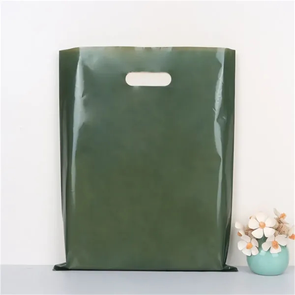 Colored Plastic Shopping Bag with Die Cut Handle - Colored Plastic Shopping Bag with Die Cut Handle - Image 5 of 16