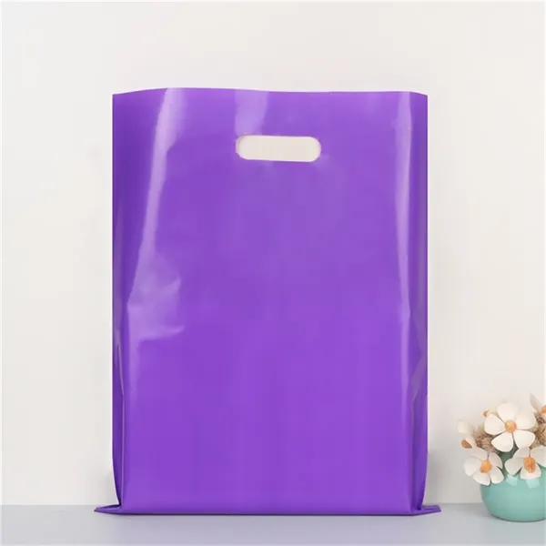 Colored Plastic Shopping Bag with Die Cut Handle - Colored Plastic Shopping Bag with Die Cut Handle - Image 8 of 16