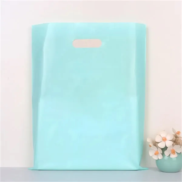Colored Plastic Shopping Bag with Die Cut Handle - Colored Plastic Shopping Bag with Die Cut Handle - Image 12 of 16