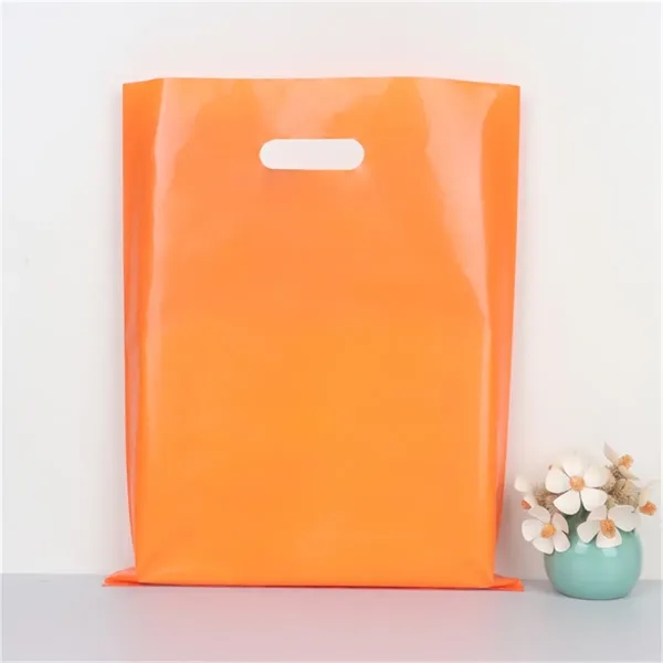 Colored Plastic Shopping Bag with Die Cut Handle - Colored Plastic Shopping Bag with Die Cut Handle - Image 14 of 16
