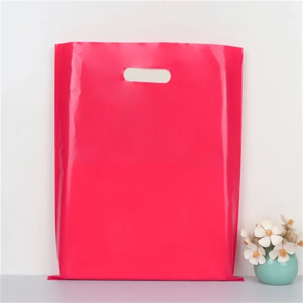Colored Plastic Shopping Bag with Die Cut Handle - Colored Plastic Shopping Bag with Die Cut Handle - Image 15 of 16