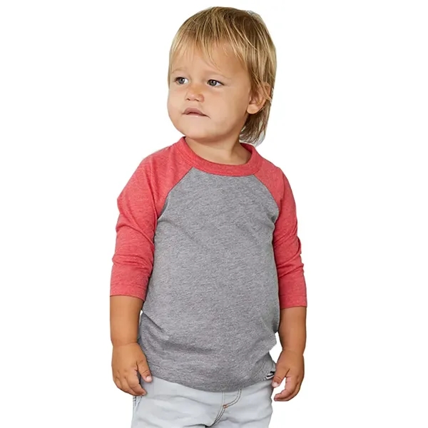BELLA + CANVAS Toddler Three-Quarter Sleeve Baseball Tee - BELLA + CANVAS Toddler Three-Quarter Sleeve Baseball Tee - Image 0 of 10