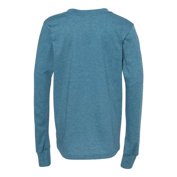 BELLA + CANVAS Youth Heather CVC Long Sleeve Tee - BELLA + CANVAS Youth Heather CVC Long Sleeve Tee - Image 8 of 18