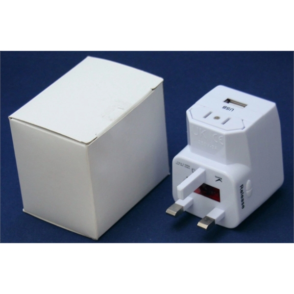 Universal Travel Adapter With Surge Protector And USB Port - Universal Travel Adapter With Surge Protector And USB Port - Image 3 of 4