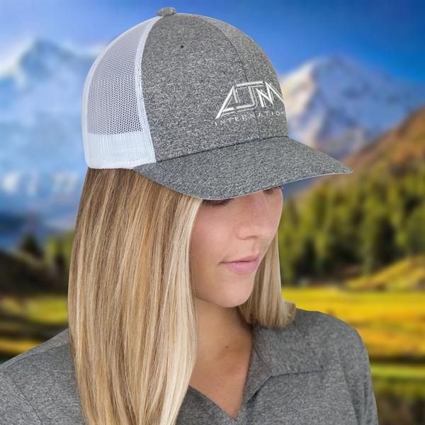 Heather - 6 Panel Constructed Pro-Round (Mesh Back) - Heather - 6 Panel Constructed Pro-Round (Mesh Back) - Image 13 of 18