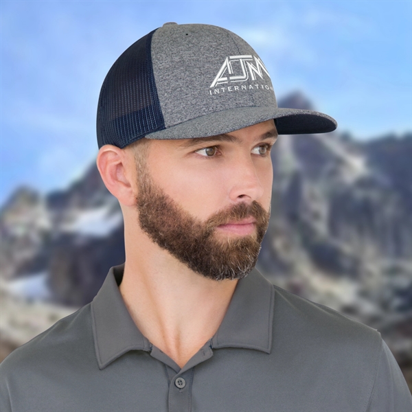 Heather - 6 Panel Constructed Pro-Round (Mesh Back) - Heather - 6 Panel Constructed Pro-Round (Mesh Back) - Image 11 of 18