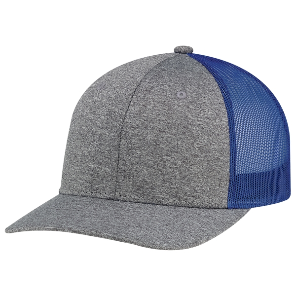 Heather - 6 Panel Constructed Pro-Round (Mesh Back) - Heather - 6 Panel Constructed Pro-Round (Mesh Back) - Image 5 of 18