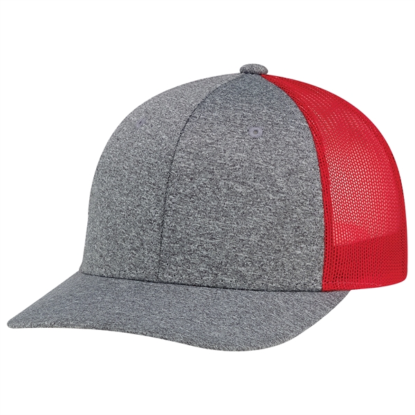 Heather - 6 Panel Constructed Pro-Round (Mesh Back) - Heather - 6 Panel Constructed Pro-Round (Mesh Back) - Image 4 of 18