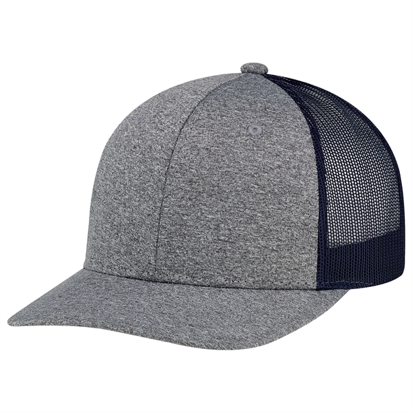 Heather - 6 Panel Constructed Pro-Round (Mesh Back) - Heather - 6 Panel Constructed Pro-Round (Mesh Back) - Image 3 of 18