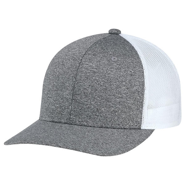 Heather - 6 Panel Constructed Pro-Round (Mesh Back) - Heather - 6 Panel Constructed Pro-Round (Mesh Back) - Image 1 of 18