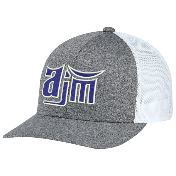 Heather - 6 Panel Constructed Pro-Round (Mesh Back) - Heather - 6 Panel Constructed Pro-Round (Mesh Back) - Image 0 of 18