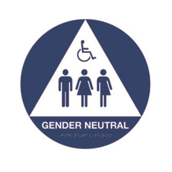 ADA Gender Neutral Signage, Round - ADA Gender Neutral Signage, Round - Image 1 of 1