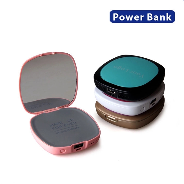 2 in 1 Mirror Power Bank - 2 in 1 Mirror Power Bank - Image 0 of 1