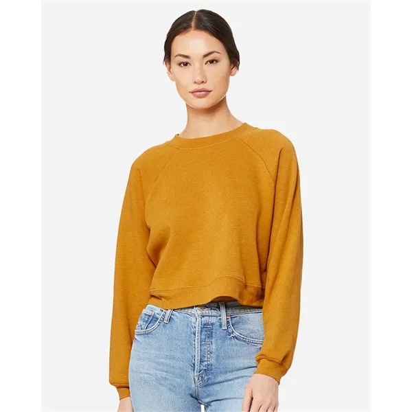 BELLA + CANVAS Women's Crop Raglan Fleece Crewneck Sweats... - BELLA + CANVAS Women's Crop Raglan Fleece Crewneck Sweats... - Image 0 of 14