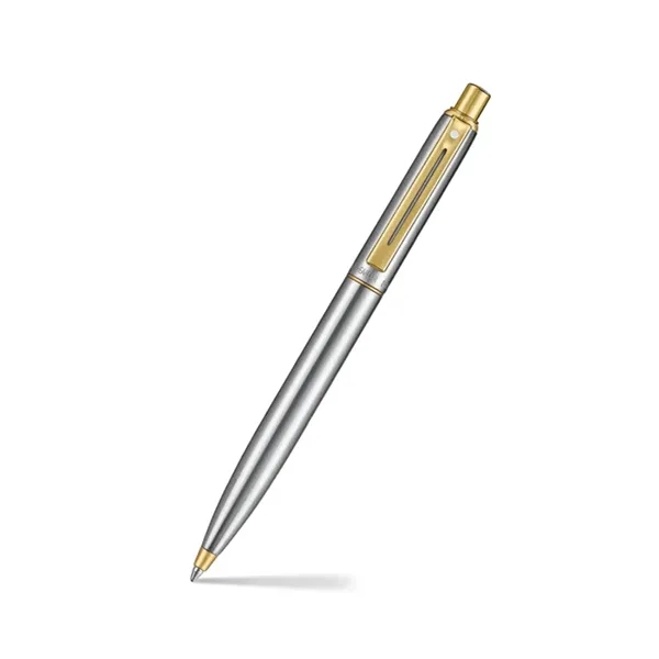 SHEAFFER® Sentinel 333Brushed Chrome Gold Trim Ballpoint Pen - SHEAFFER® Sentinel 333Brushed Chrome Gold Trim Ballpoint Pen - Image 1 of 6