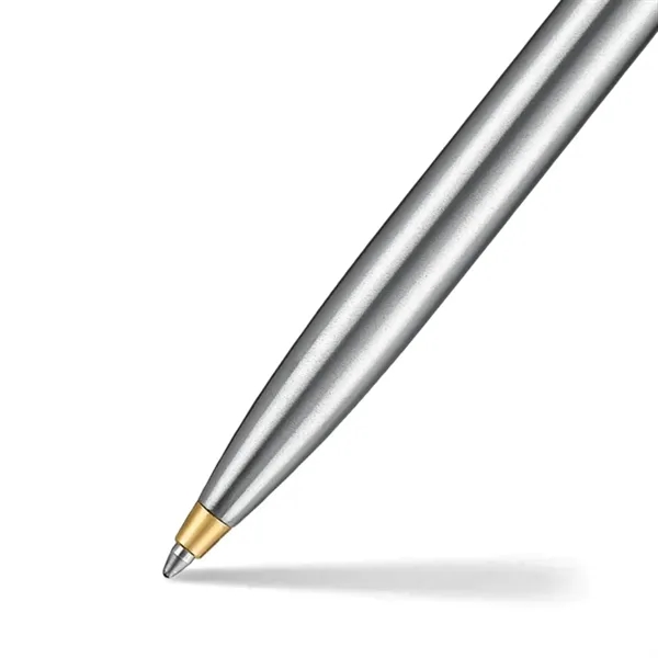 SHEAFFER® Sentinel 333Brushed Chrome Gold Trim Ballpoint Pen - SHEAFFER® Sentinel 333Brushed Chrome Gold Trim Ballpoint Pen - Image 2 of 6