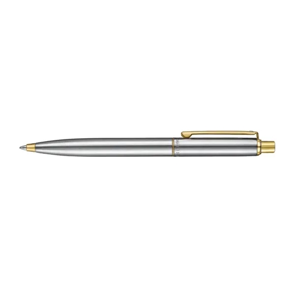 SHEAFFER® Sentinel 333Brushed Chrome Gold Trim Ballpoint Pen - SHEAFFER® Sentinel 333Brushed Chrome Gold Trim Ballpoint Pen - Image 3 of 6