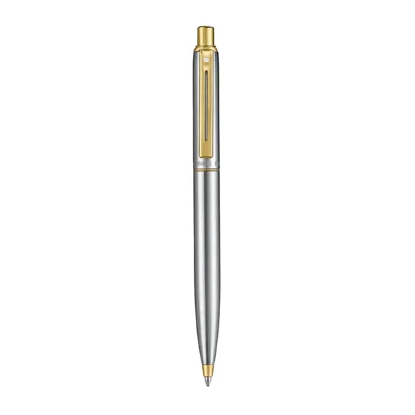 SHEAFFER® Sentinel 333Brushed Chrome Gold Trim Ballpoint Pen - SHEAFFER® Sentinel 333Brushed Chrome Gold Trim Ballpoint Pen - Image 4 of 6