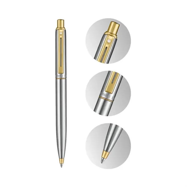 SHEAFFER® Sentinel 333Brushed Chrome Gold Trim Ballpoint Pen - SHEAFFER® Sentinel 333Brushed Chrome Gold Trim Ballpoint Pen - Image 6 of 6