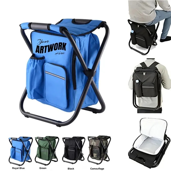 Outdoor Foldable Stool Chair with Cooler Bag  2 in 1 - Outdoor Foldable Stool Chair with Cooler Bag  2 in 1 - Image 0 of 9