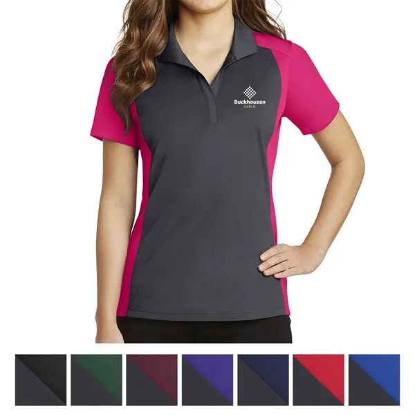 Sport-Tek® Ladies' Colorblock Micropique Sport-Wick® Polo - Sport-Tek® Ladies' Colorblock Micropique Sport-Wick® Polo - Image 0 of 32