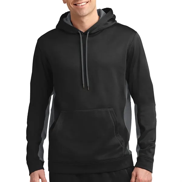 Sport-Tek® Sport-Wick® Fleece Colorblock Hooded Pullover - Sport-Tek® Sport-Wick® Fleece Colorblock Hooded Pullover - Image 2 of 11