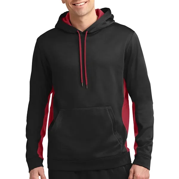 Sport-Tek® Sport-Wick® Fleece Colorblock Hooded Pullover - Sport-Tek® Sport-Wick® Fleece Colorblock Hooded Pullover - Image 4 of 11